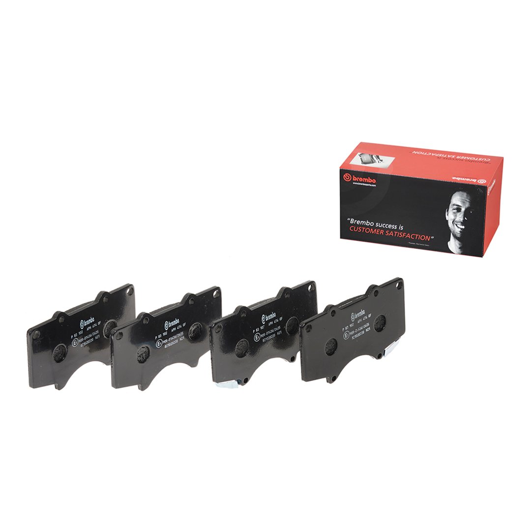 BREMBO Zestaw klocków hamulcowych, hamulce tarczowe P 83 102