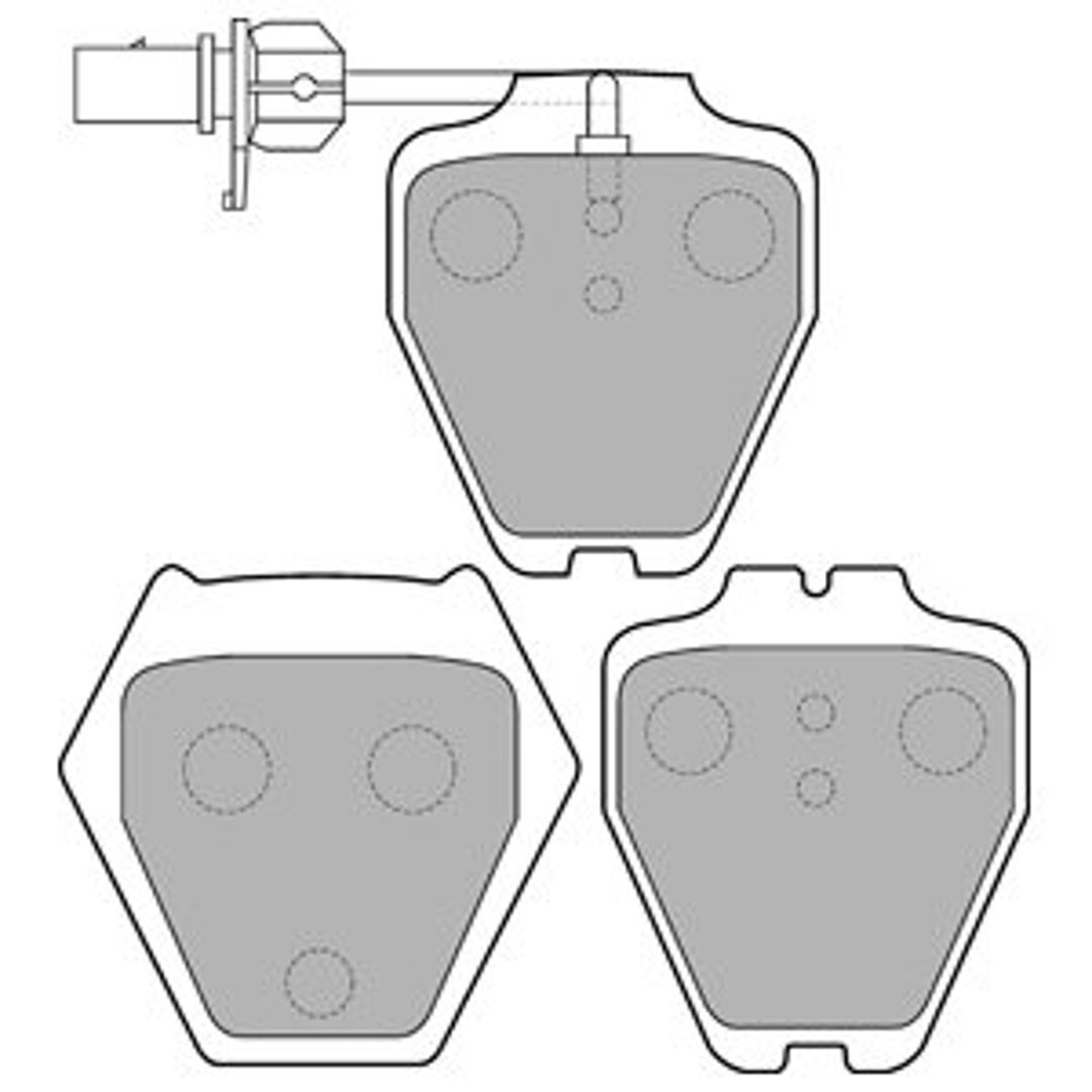 DELPHI Zestaw klocków hamulcowych, hamulce tarczowe LP1703