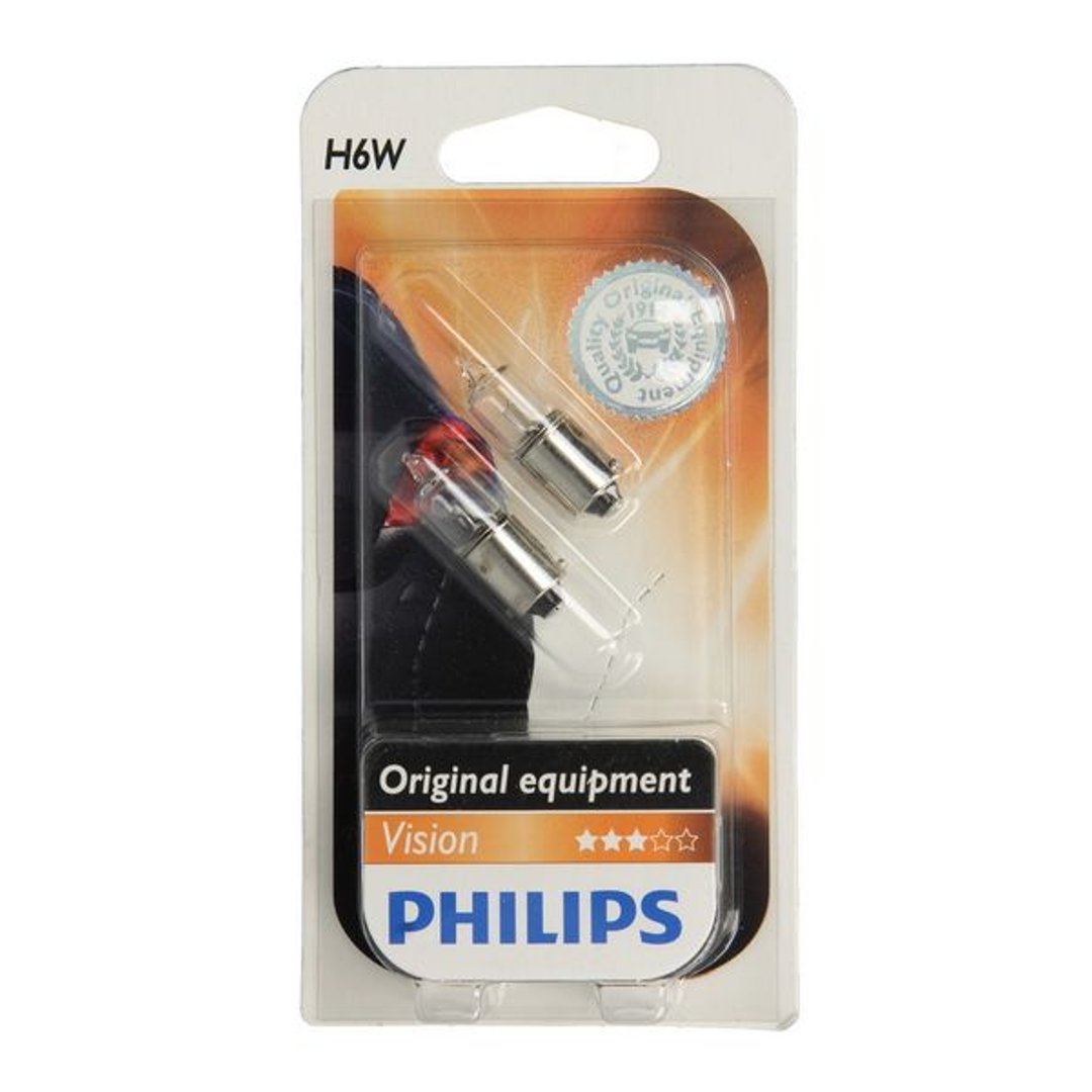 Żarówki PHILIPS H6W 12V 6W, 2 sztuki
