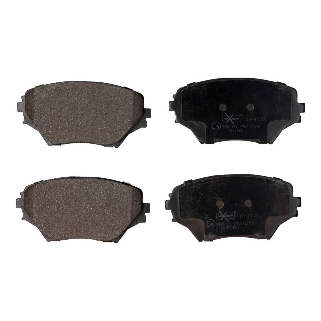 MaxGear Zestaw klocków hamulcowych, hamulce tarczowe 19-1155
