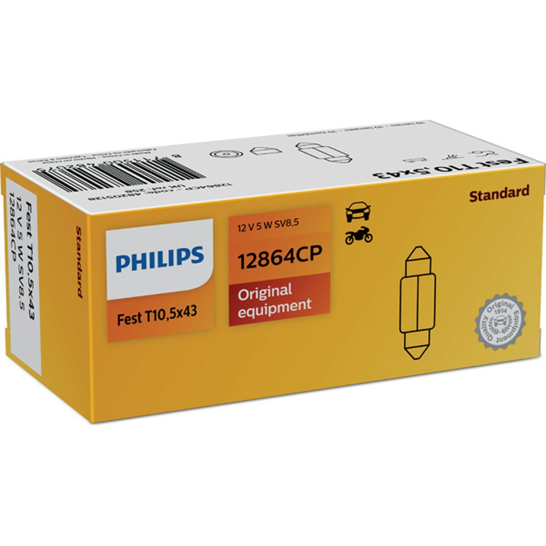 Żarówka oświetlenia tablicy rejestracyjnej PHILIPS 12864CP
