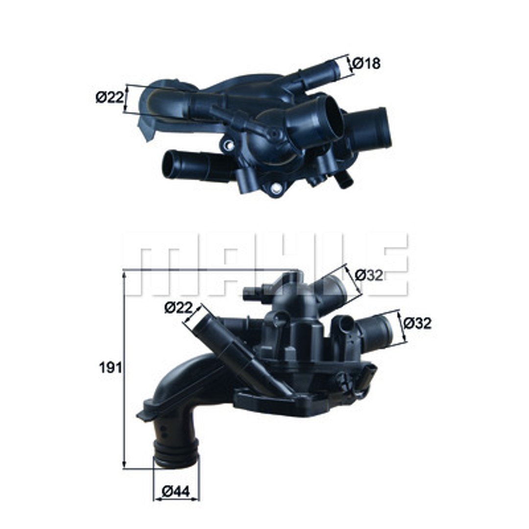 BEHR MAHLE Original THERMOT-TRONIK TM 46 105 termostat, termostat płynu chłodzącego TM 46 105