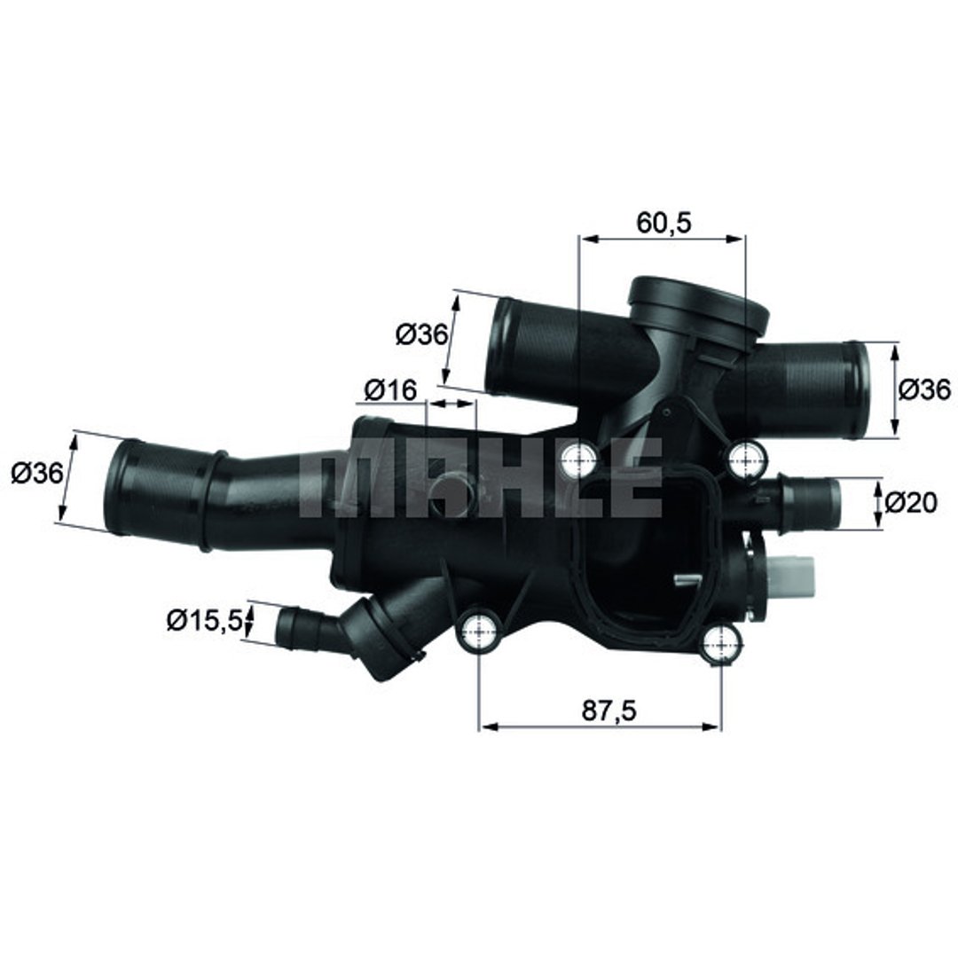 Behr -thermot tronik th4483 termostat, chłodzenie cieczą TH 44 83