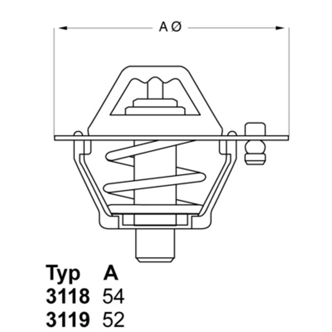 Termostat, płyn chłodzący Borgwarner (wahler) 3119.82D3