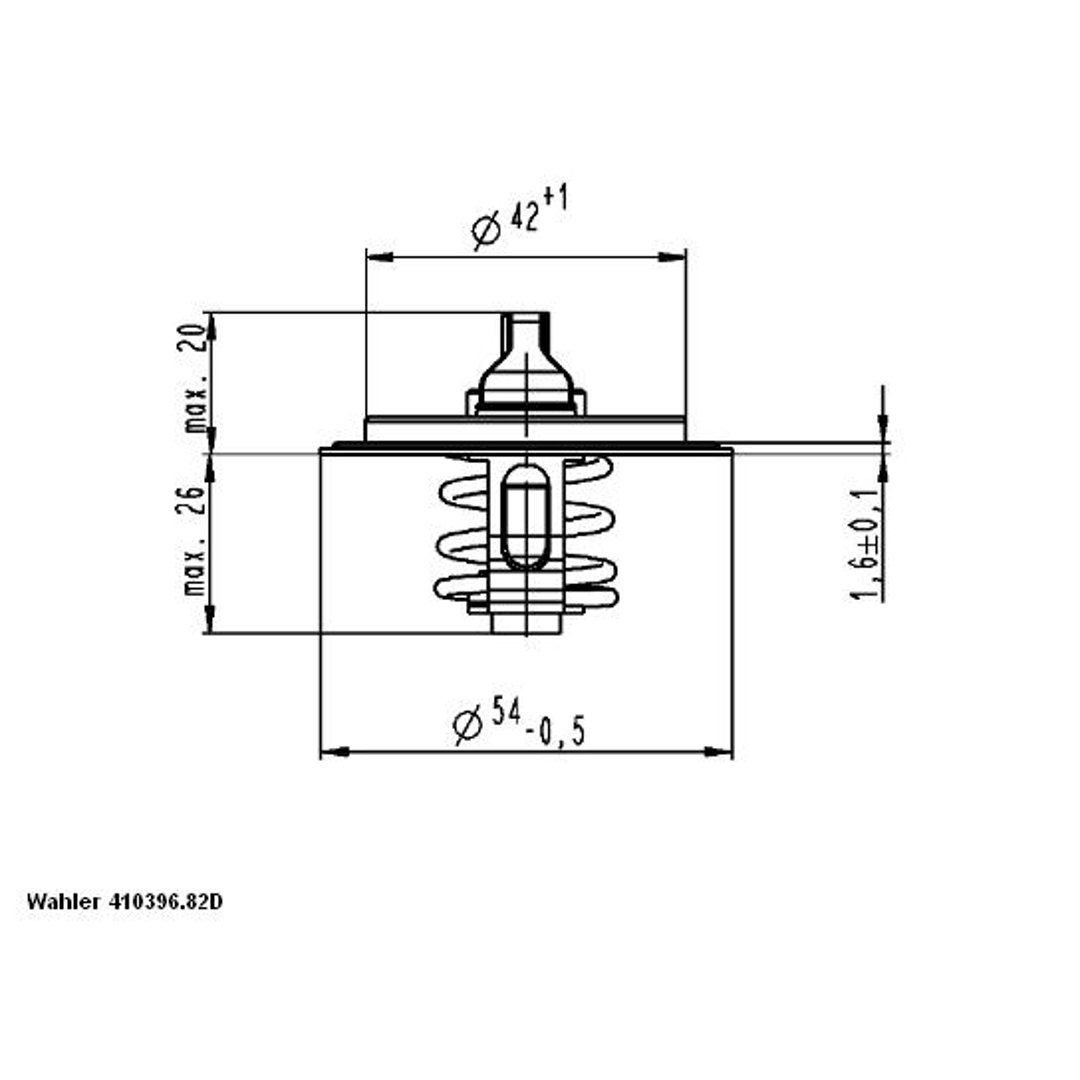 Termostat, płyn chłodzący Borgwarner (wahler) 410396.82D