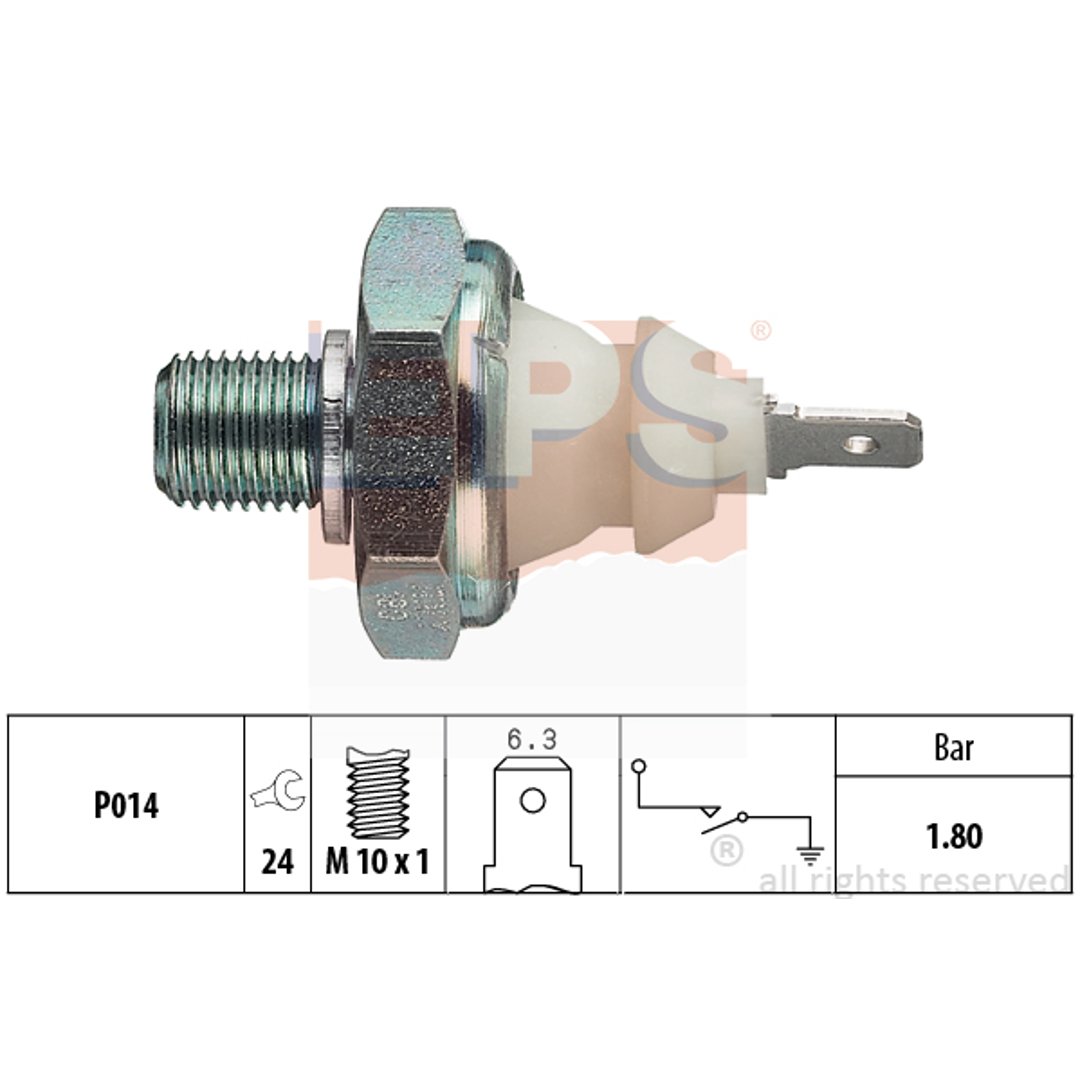 EPS CZUJNIK CIŚNIENIA OLEJU AU/VW/BIAŁY 1.800.045