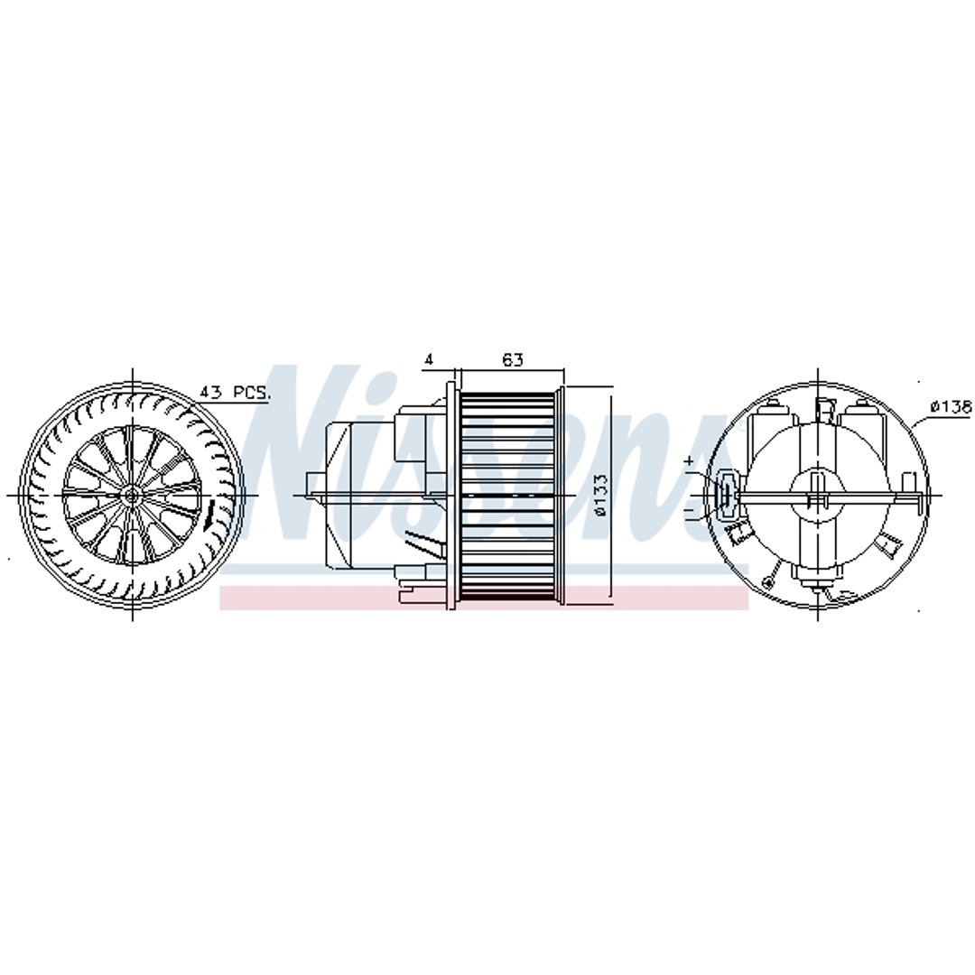 NISSENS Wentylator wnętrza 87223