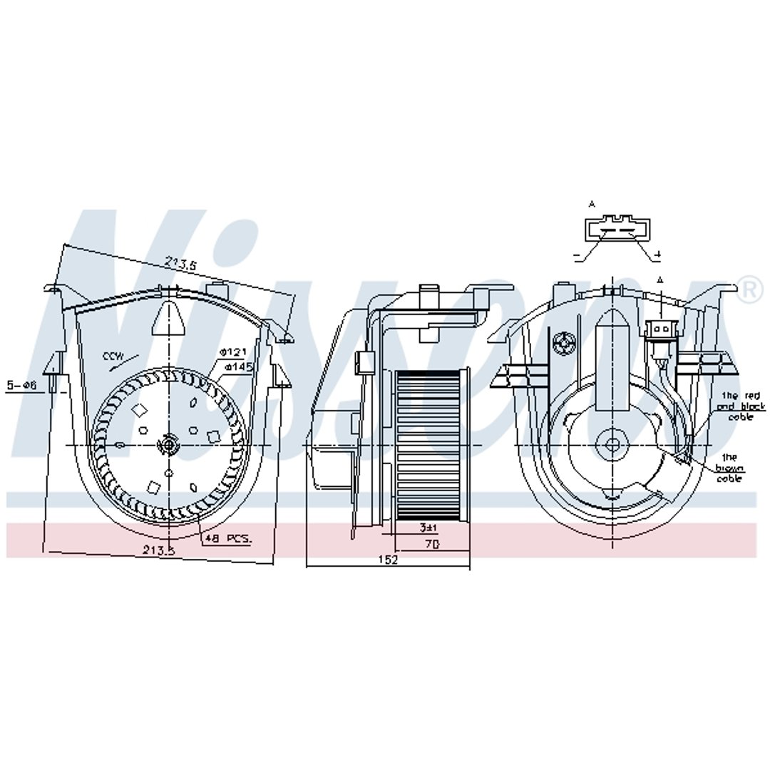 NISSENS Wentylator wnętrza NISSENS 87176