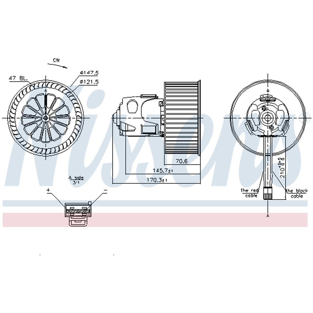 NISSENS Wentylator wnętrza NISSENS 87240