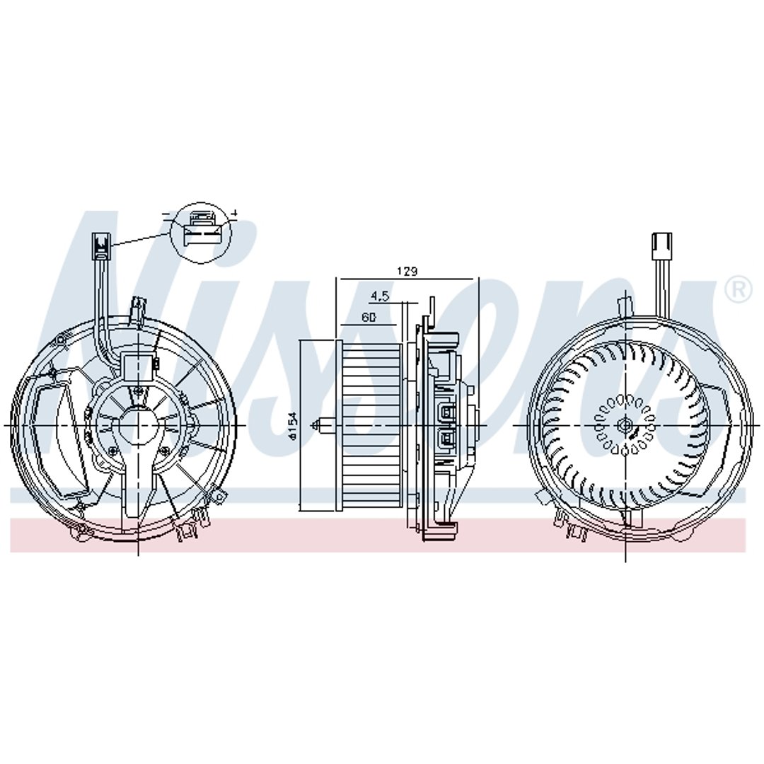 NISSENS Wentylator wnętrza 87256