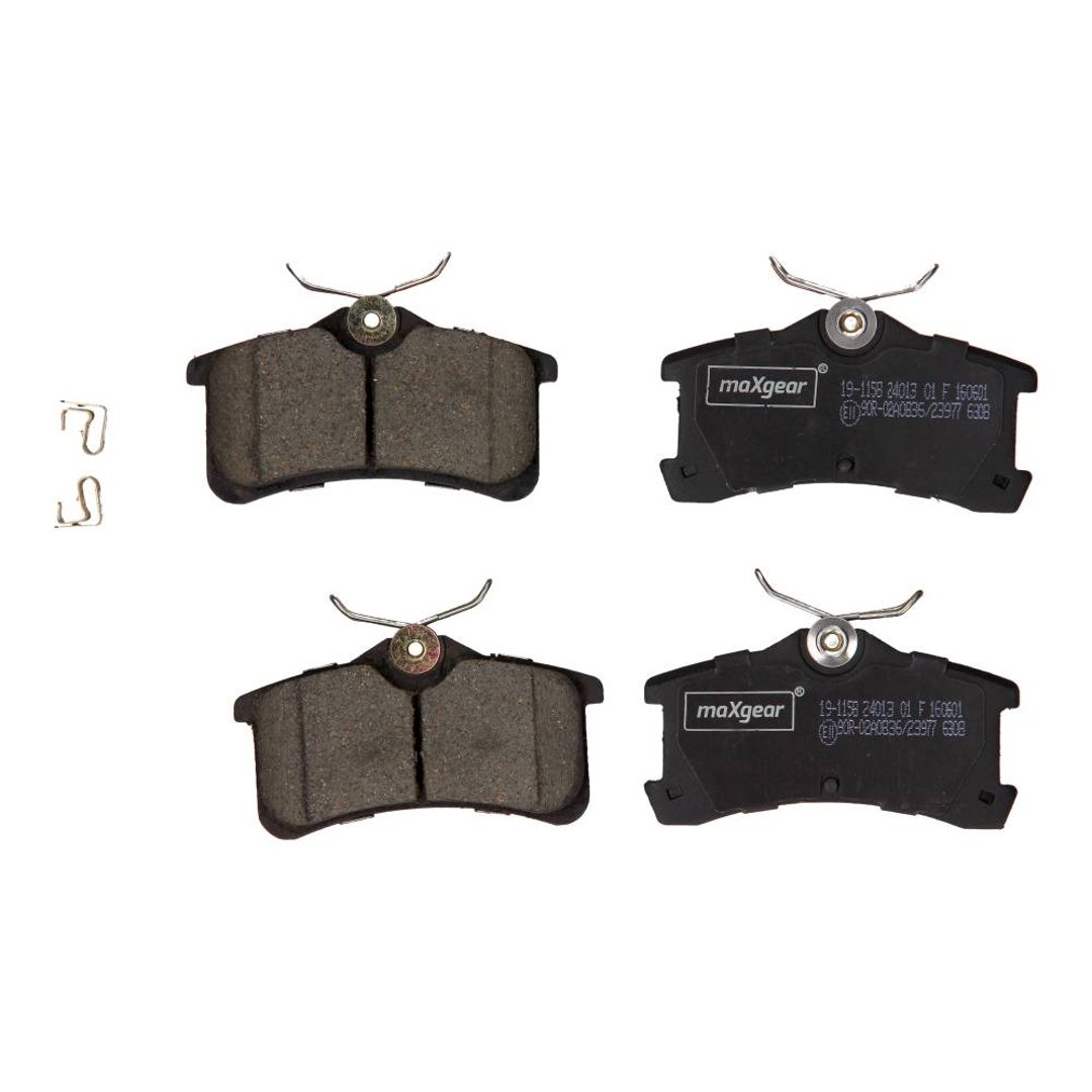MaxGear Zestaw klocków hamulcowych, hamulce tarczowe 19-1158