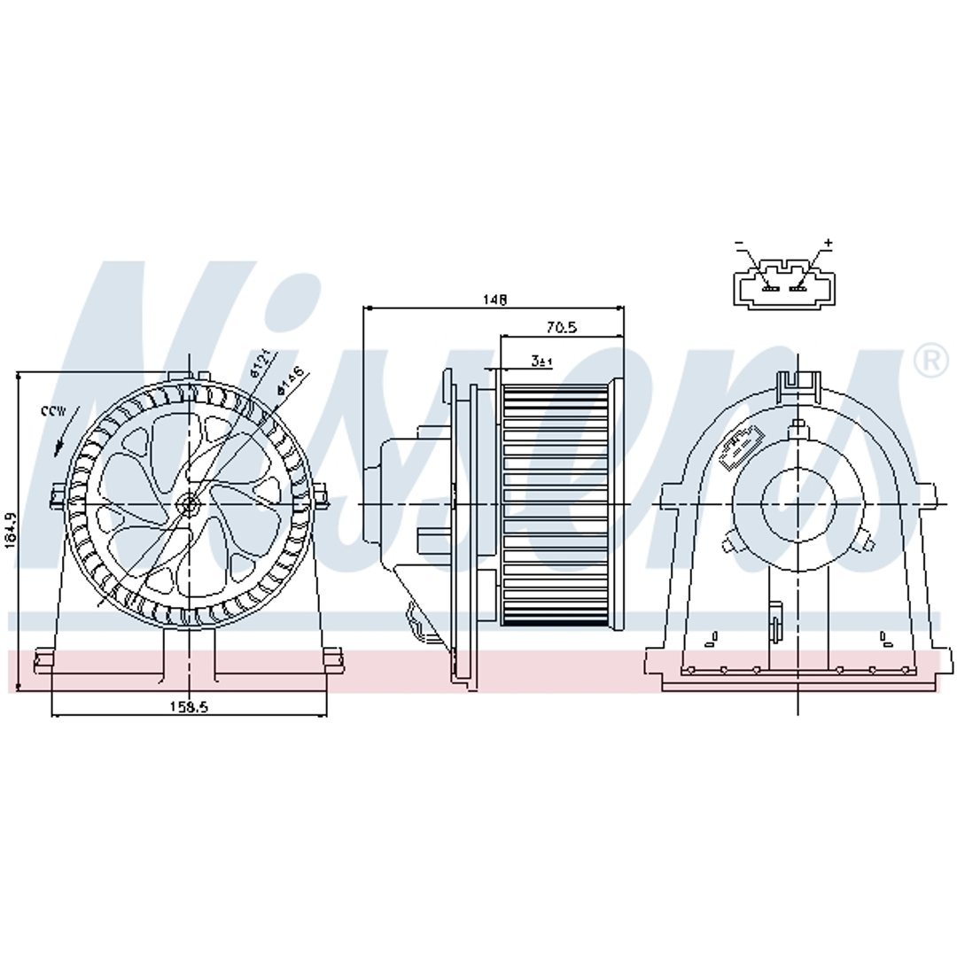 NISSENS Wentylator wnętrza - dmuchawa 87022