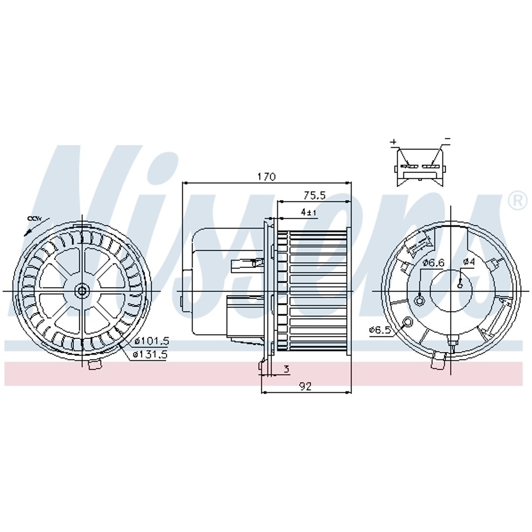 NISSENS DMUCHAWA WNĘTRZA 87061 FORD TRANSIT 06 87061