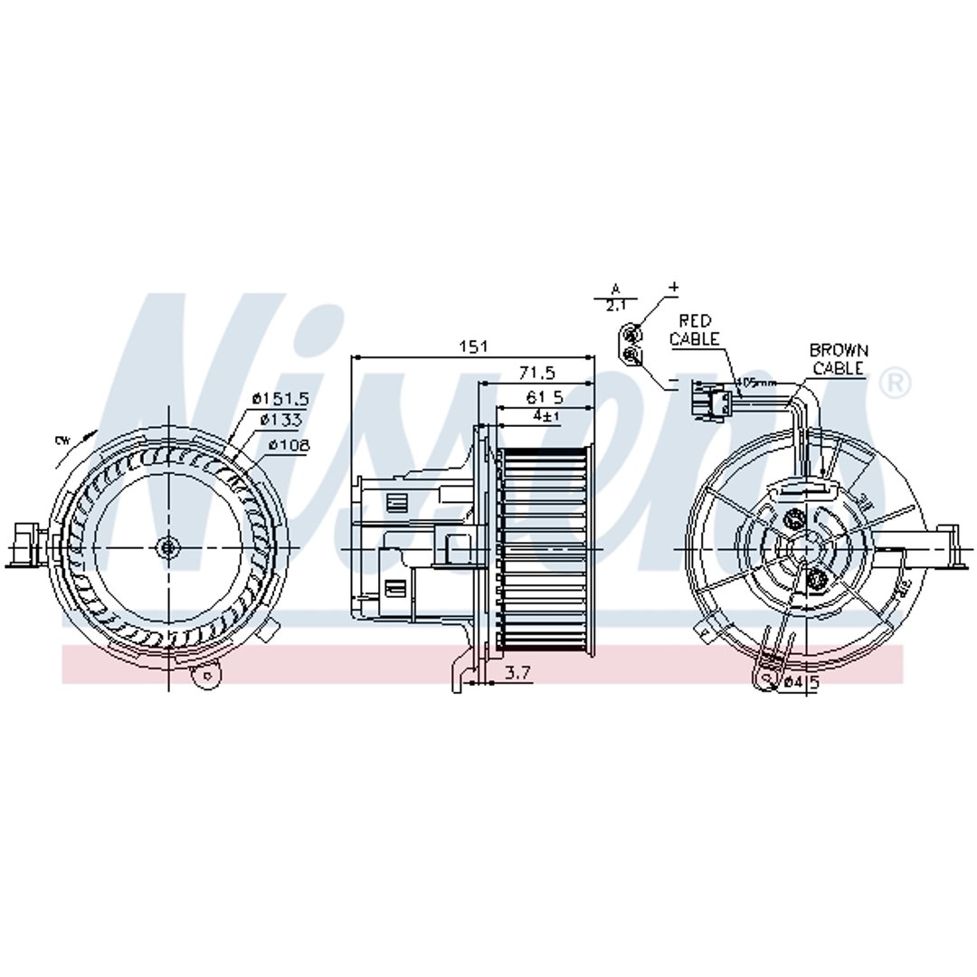 NISSENS Wentylator wnętrza 87109