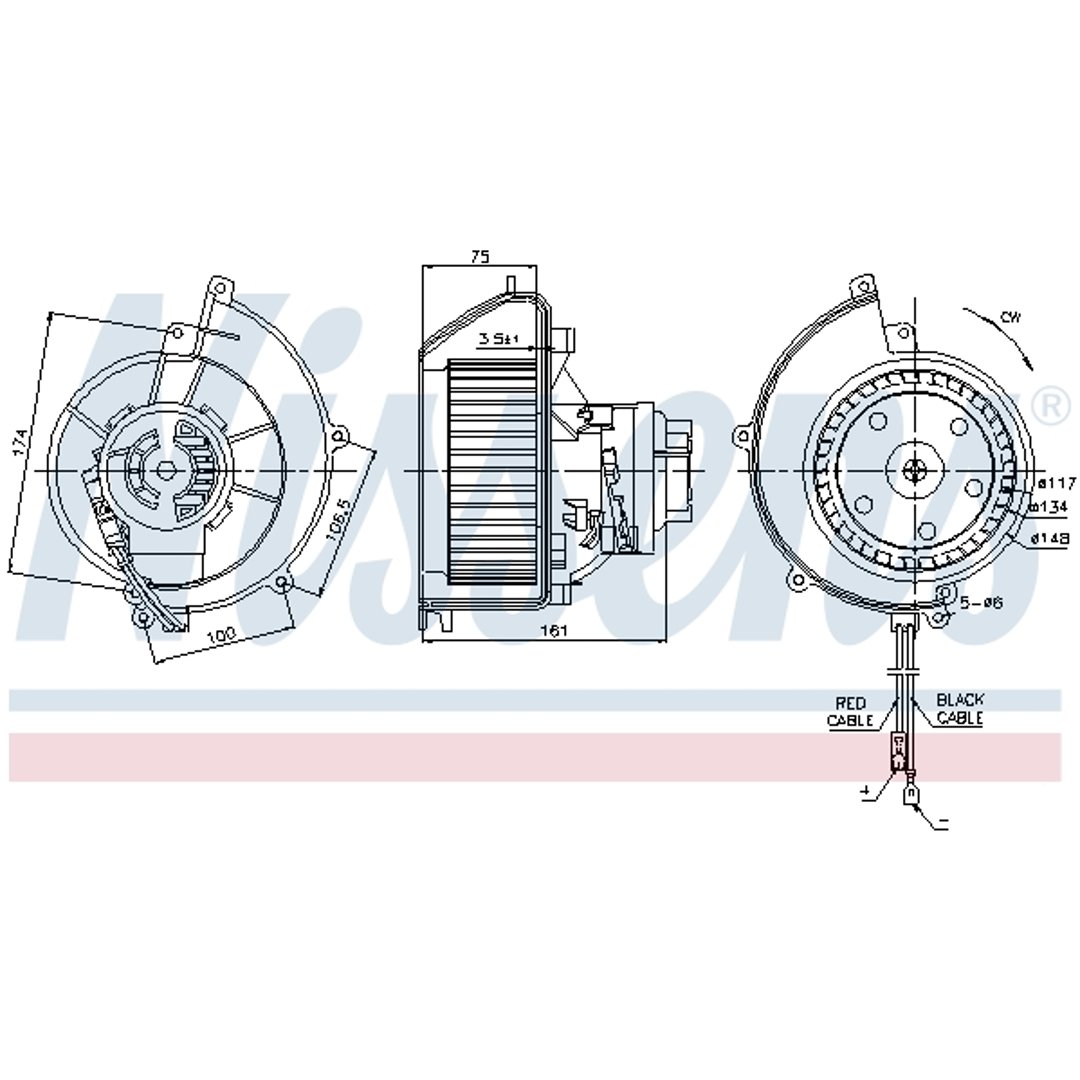 NISSENS Wentylator wnętrza NISSENS 87082