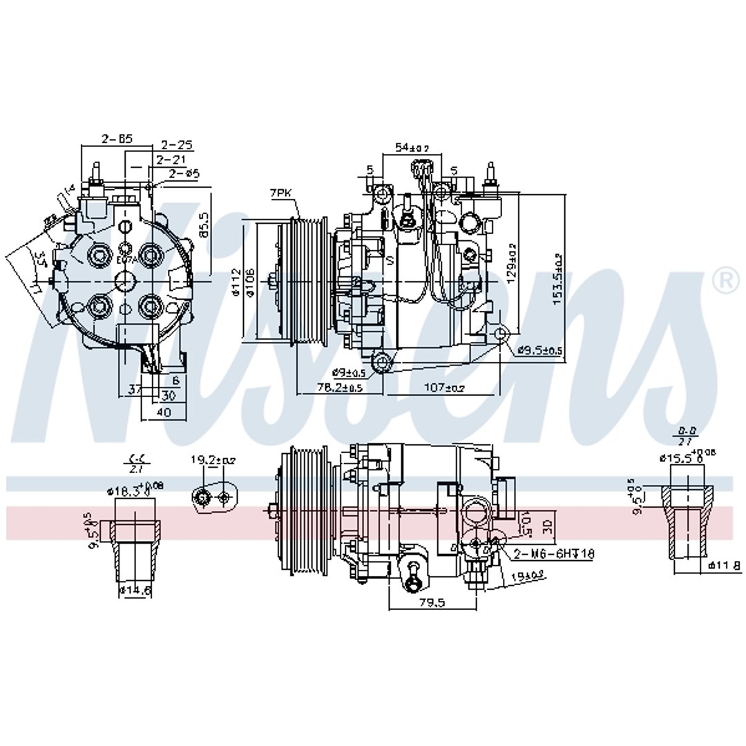 NISSENS SPRĘŻARKA KLIMATYZACJI NISSENS 890167 HONDA ACCORD 2,0 16V 08 NISSENS 890167