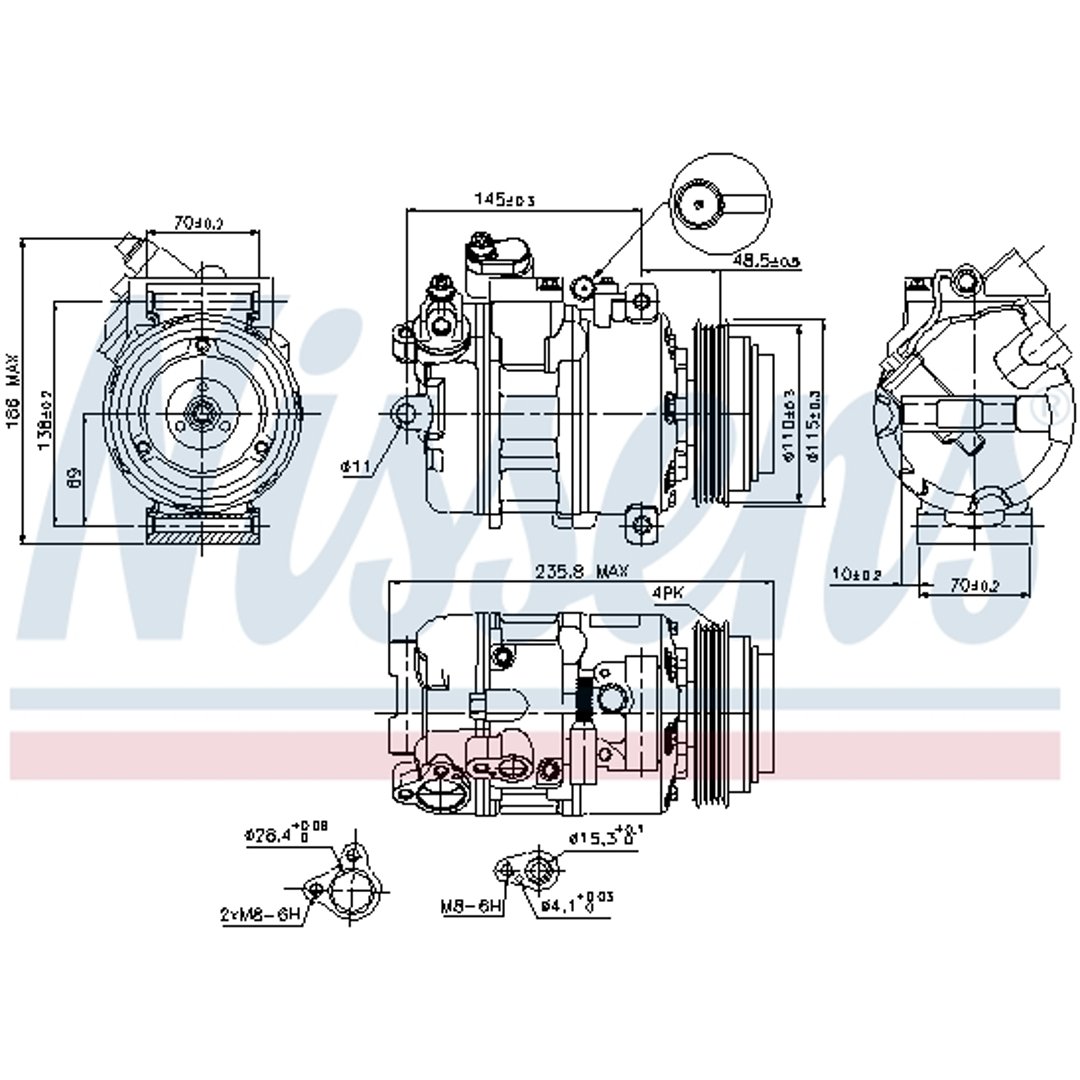 NISSENS Kompresor klimatyzacji NISSENS 89080