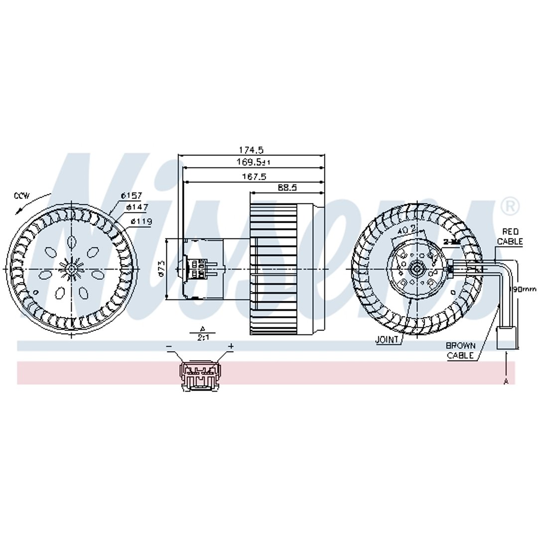 NISSENS Wentylator wnętrza NISSENS 87123