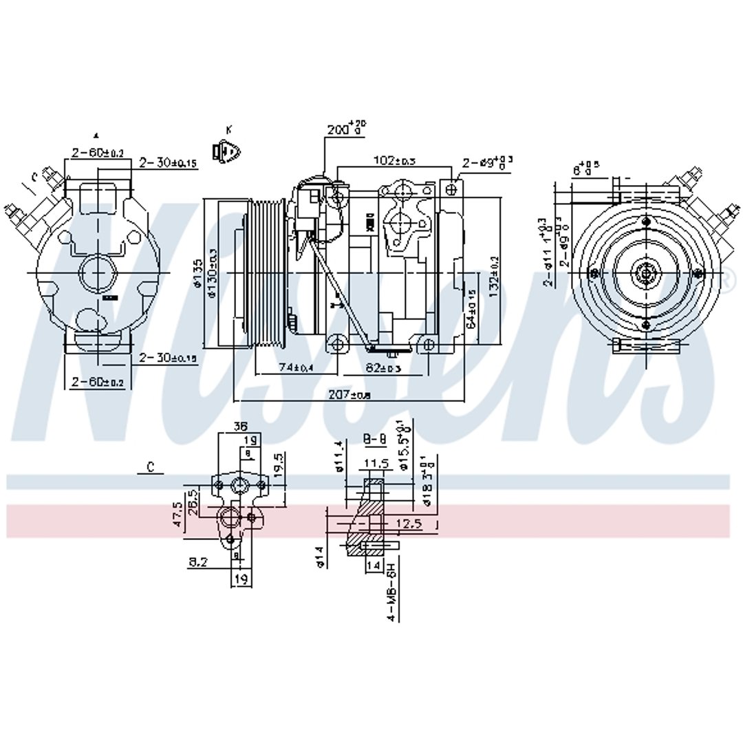 NISSENS SPRĘŻARKA KLIMATYZACJI NISSENS 89558 TOYOTA CAMRY 01 NISSENS 89558