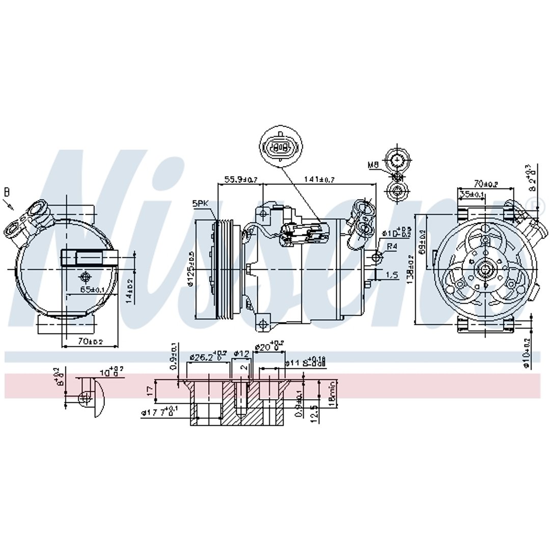 NISSENS Kompresor klimatyzacji NISSENS 89308