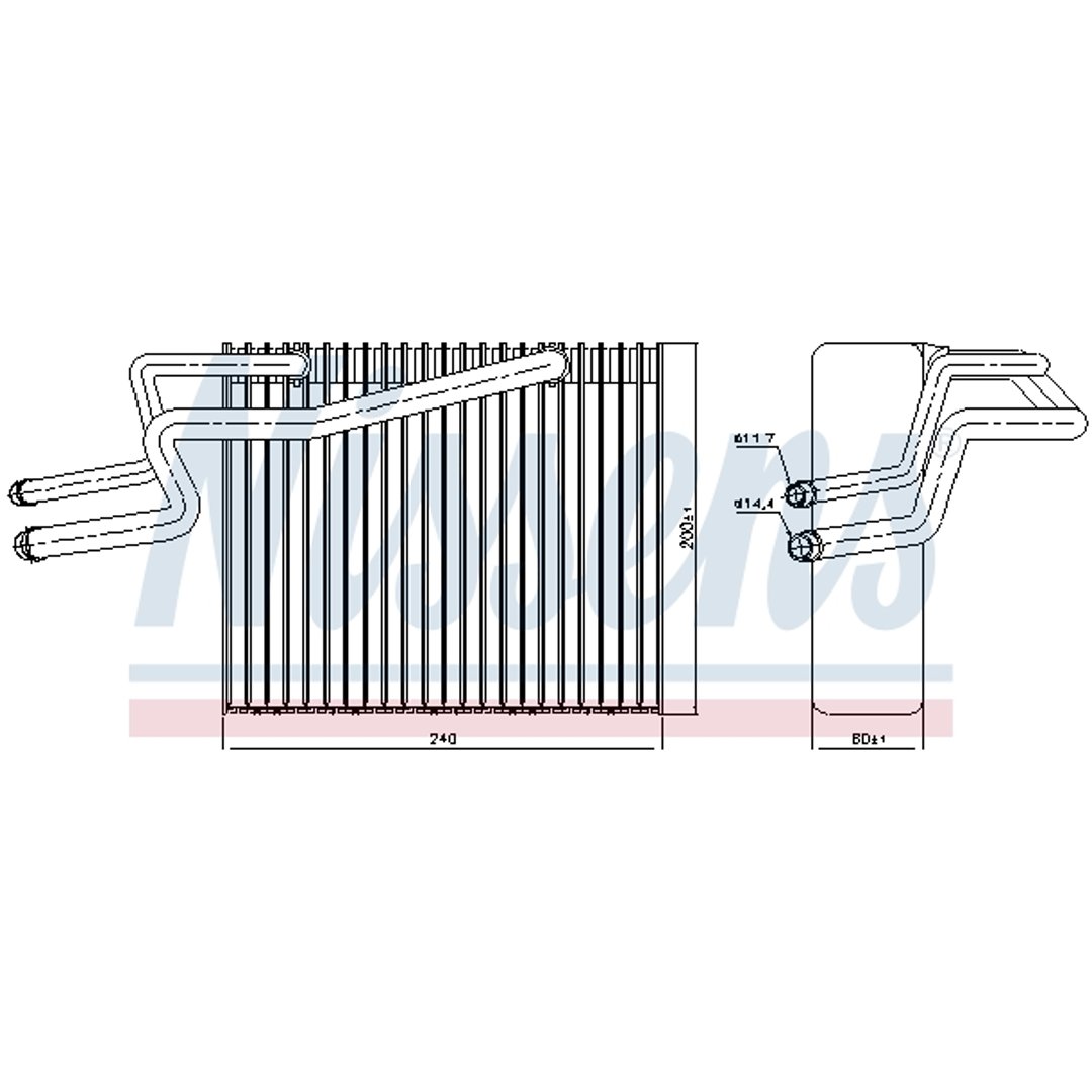 NISSENS Parownik, klimatyzacja NISSENS 92215