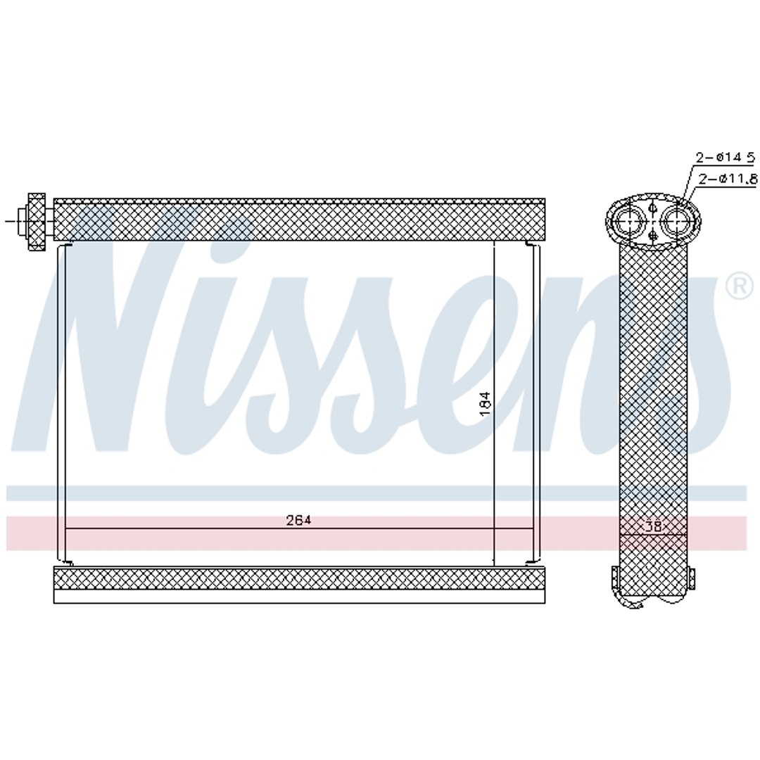 NISSENS PAROWNIK KLIMATYZACJI 92317 MITSUBISHI L200 KA KB 06