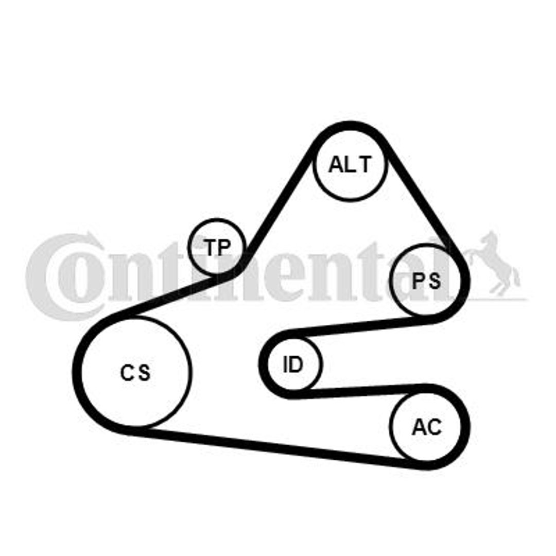 CONTITECH CONTITECH 6PK1613K1 zestaw paska klinowego wielorowkowego 6PK1613K1