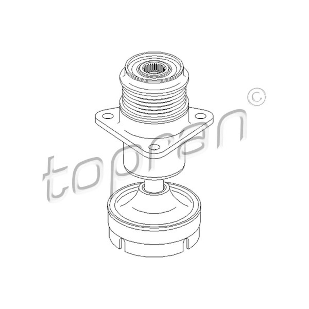Sprzęgło alternatora TOPRAN 304 095