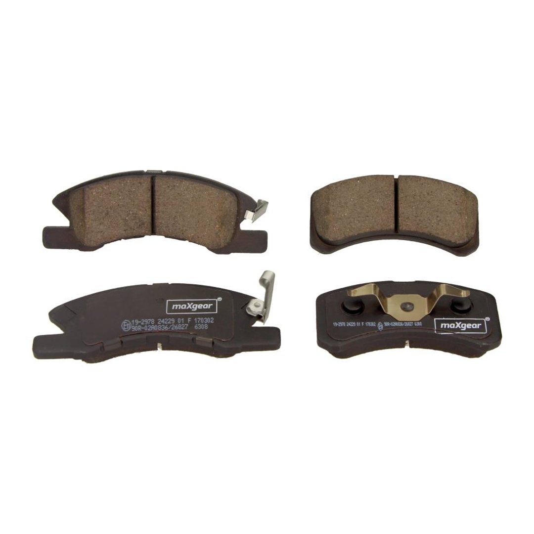 MaxGear Zestaw klocków hamulcowych, hamulce tarczowe 19-2978