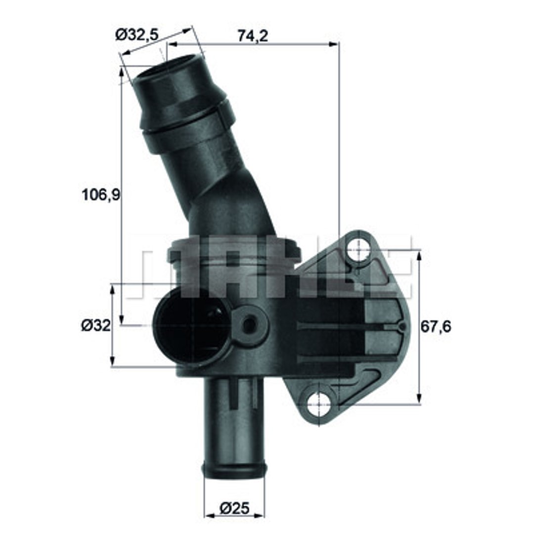 MAHLE TERMOSTAT MAHLE TI887 AUDI A3/SEAT ALTEA/VW EOS/GOLF V/PASSAT 2,0FSI 03 MAHLE TI 8 87