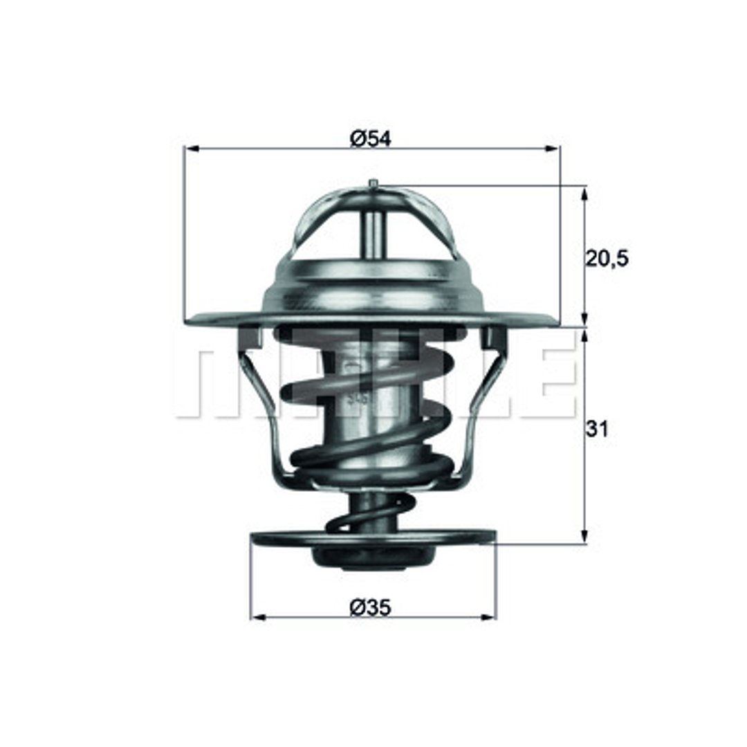 MAHLE TERMOSTAT MAHLE TX1587D AUDI 80/100/A2 00-/A3 96-/A4 95-/A6 94-/FORD GALAXY 95-/SEAT CORDOBA/IBIZA 93-/SKODA FABIA/OCTAVIA 98-/V MAHLE TX 15 87D