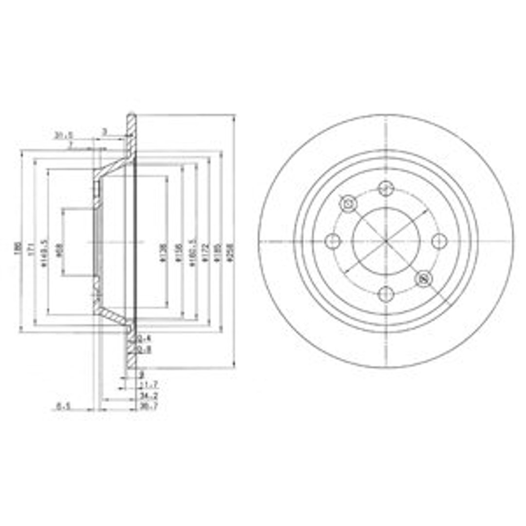 Delphi Tarcza hamulcowa BG2420
