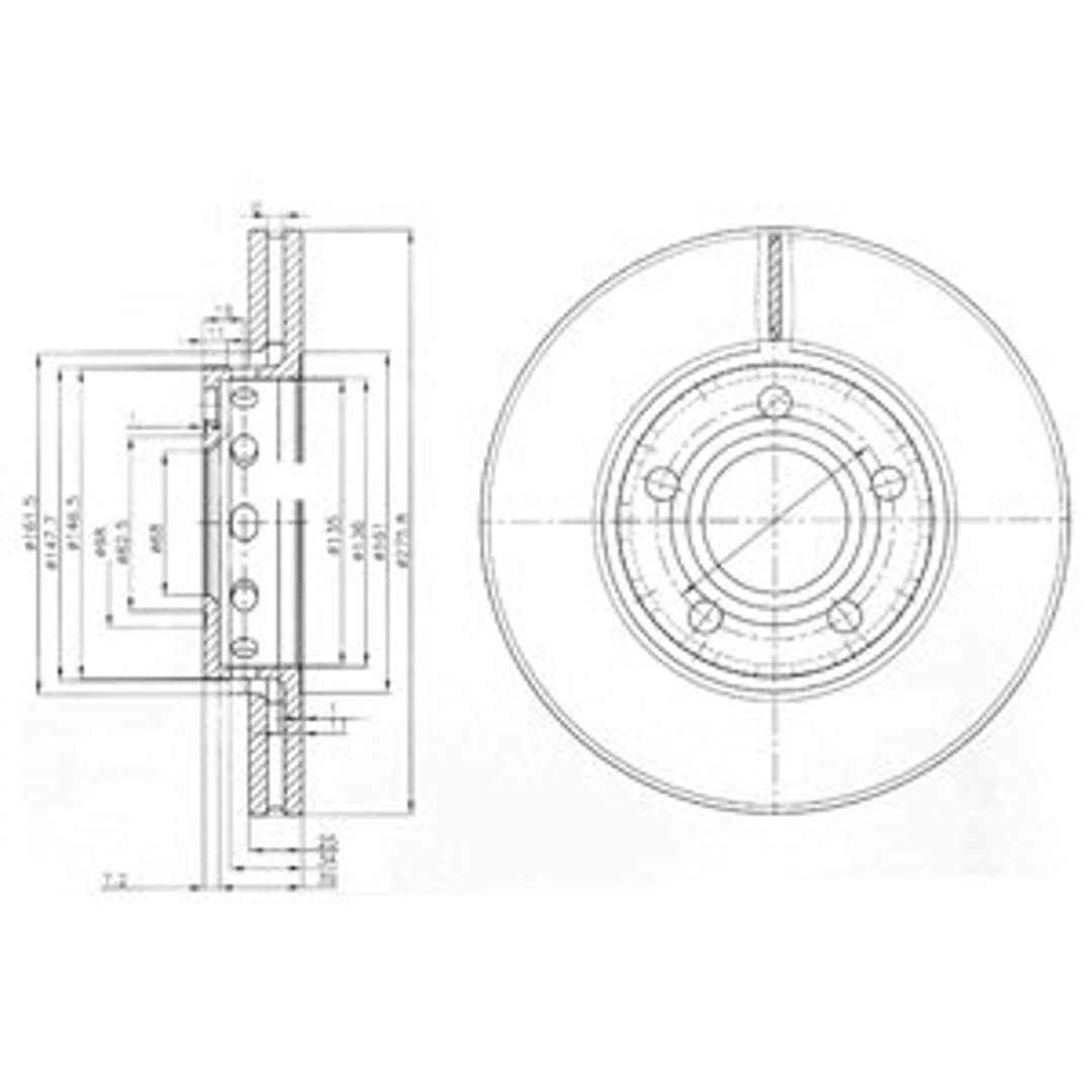 Delphi Tarcza hamulcowa BG2518