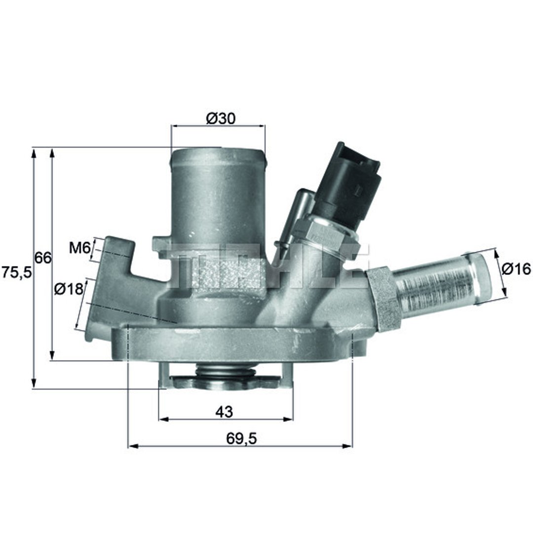 MAHLE TERMOSTAT MAHLE TI15180 ALFA ROMEO GIULIETTA MITO 1,4TB 10-/FIAT 500 BRAVO II PUNTO EVO 09 MAHLE TI 151 80