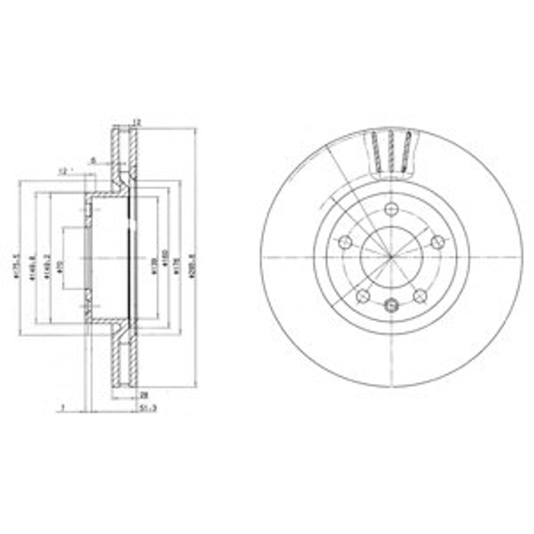 Delphi Tarcza hamulcowa BG2742