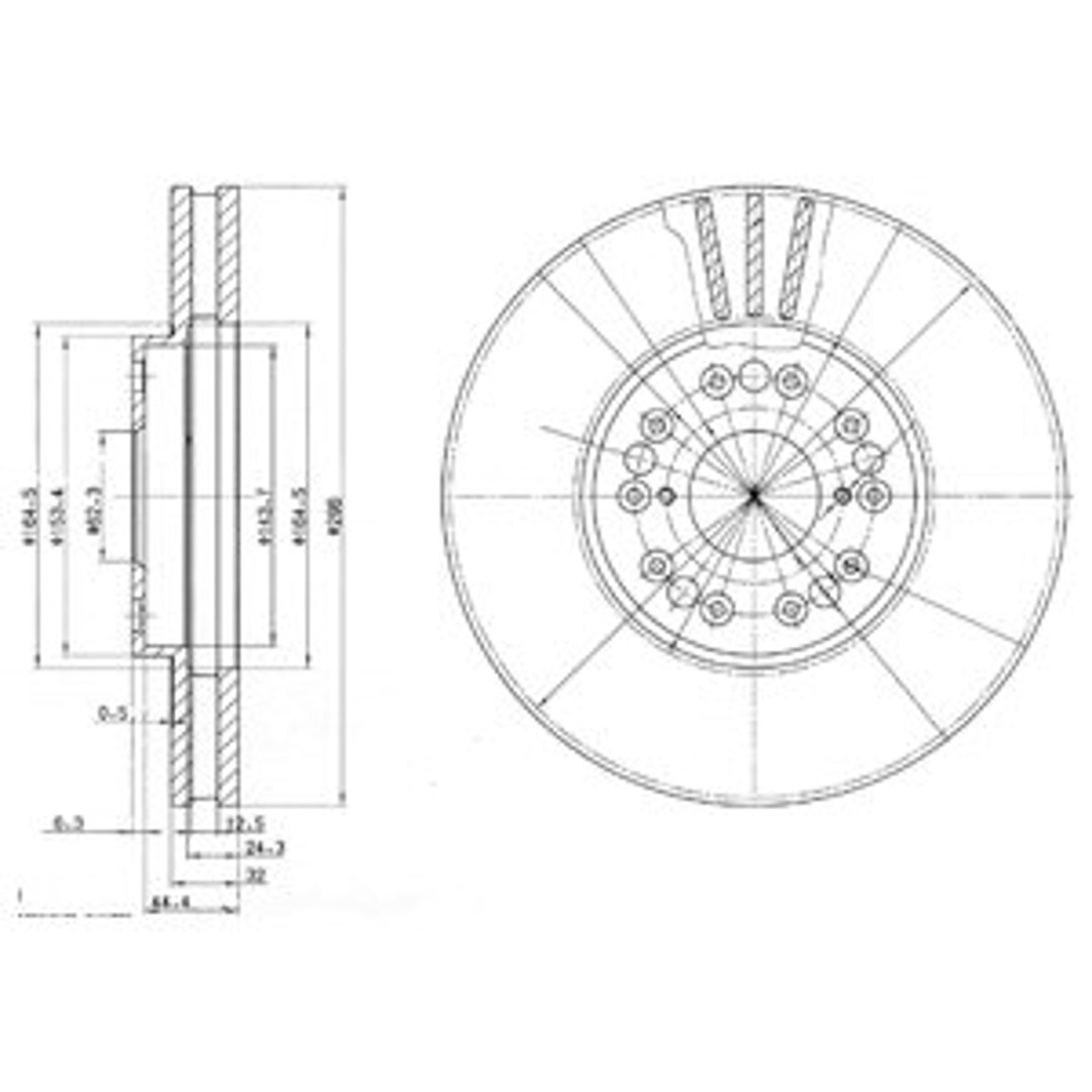 Delphi Tarcza hamulcowa BG2829