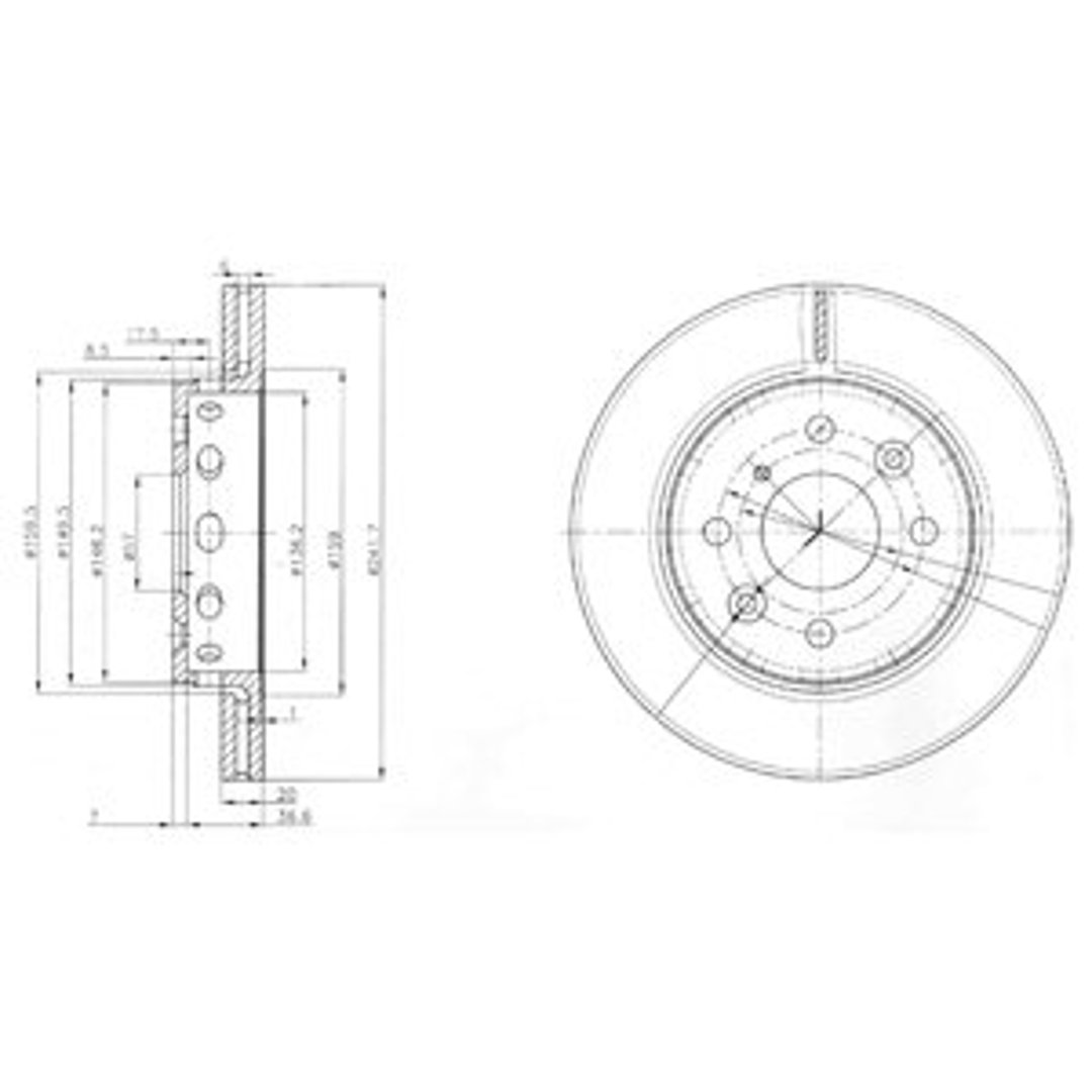 Delphi Tarcza hamulcowa BG3074