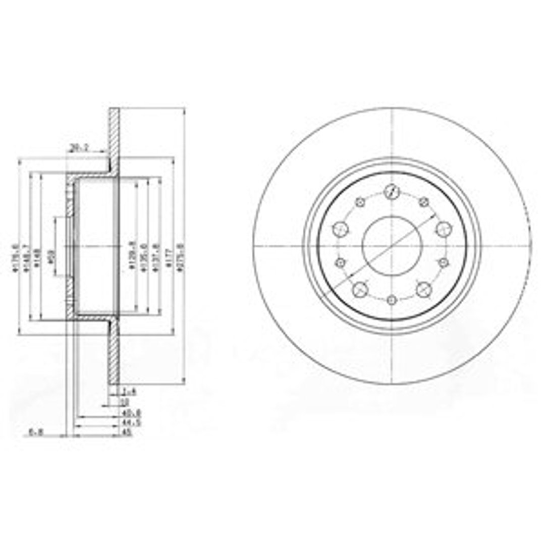 Tarcza hamulcowa DELPHI BG3076