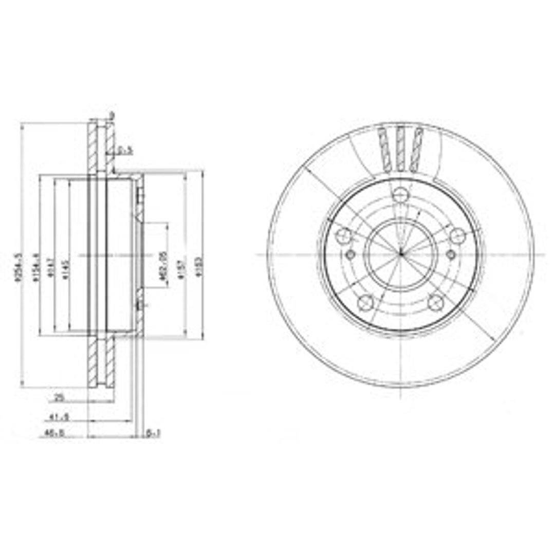 Tarcza hamulcowa DELPHI BG3172