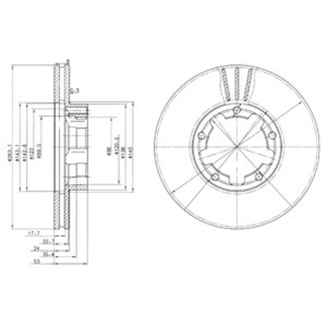 Tarcza hamulcowa DELPHI BG3245