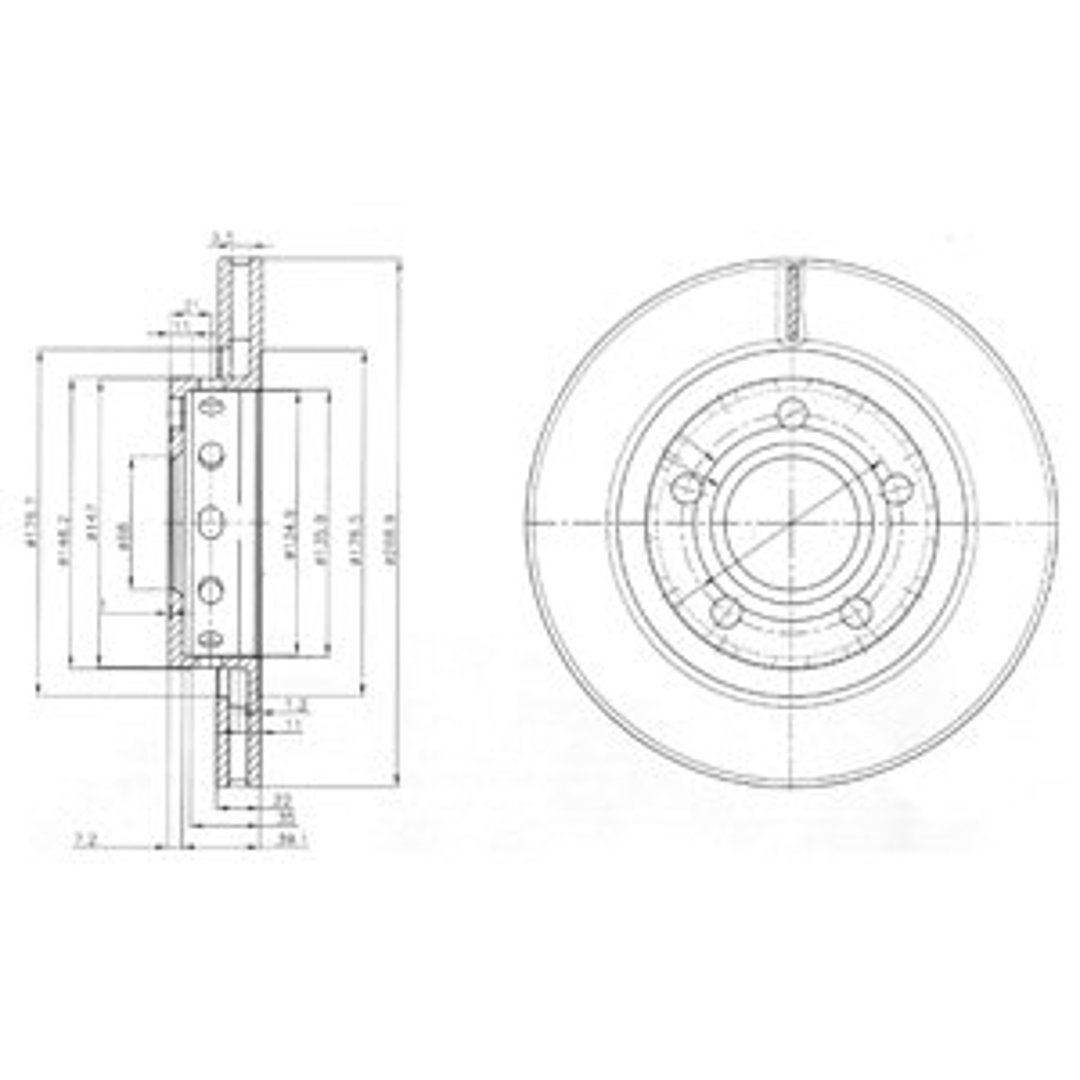 Delphi Tarcza hamulcowa BG3525