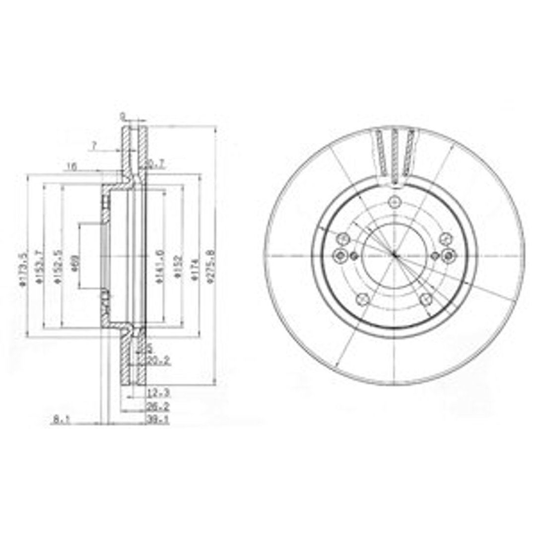 Delphi TARCZA HAMULCOWA HYUNDAI