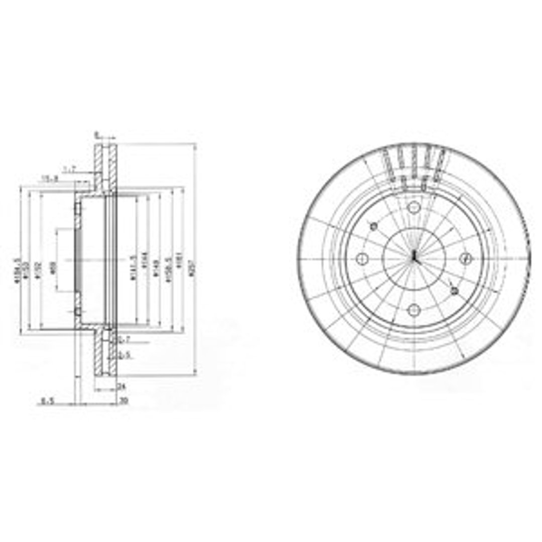 Tarcza hamulcowa DELPHI BG3750