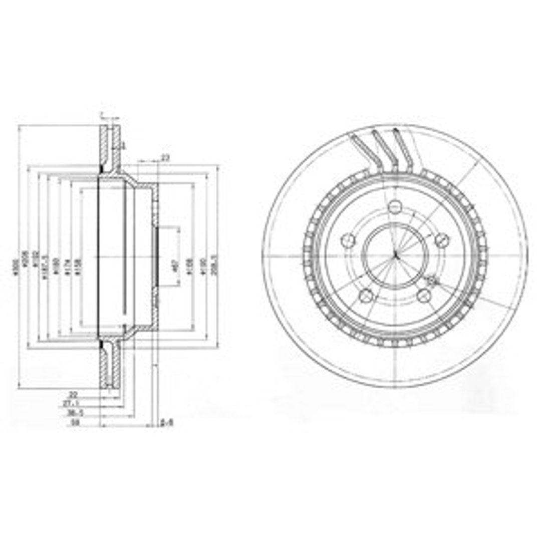 Tarcza hamulcowa DELPHI BG3758