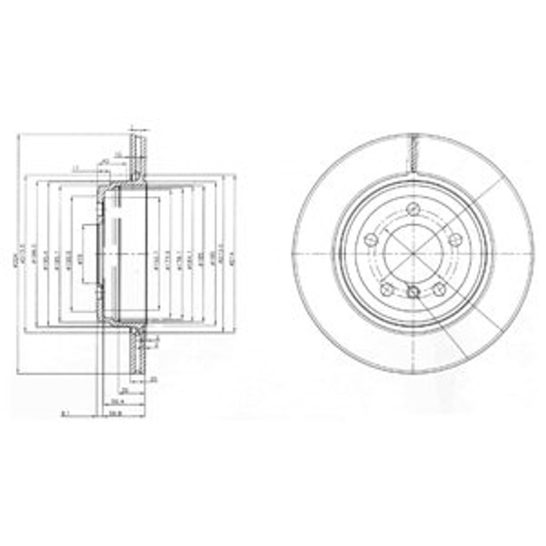 DELPHI Tarcza hamulcowa BG3787