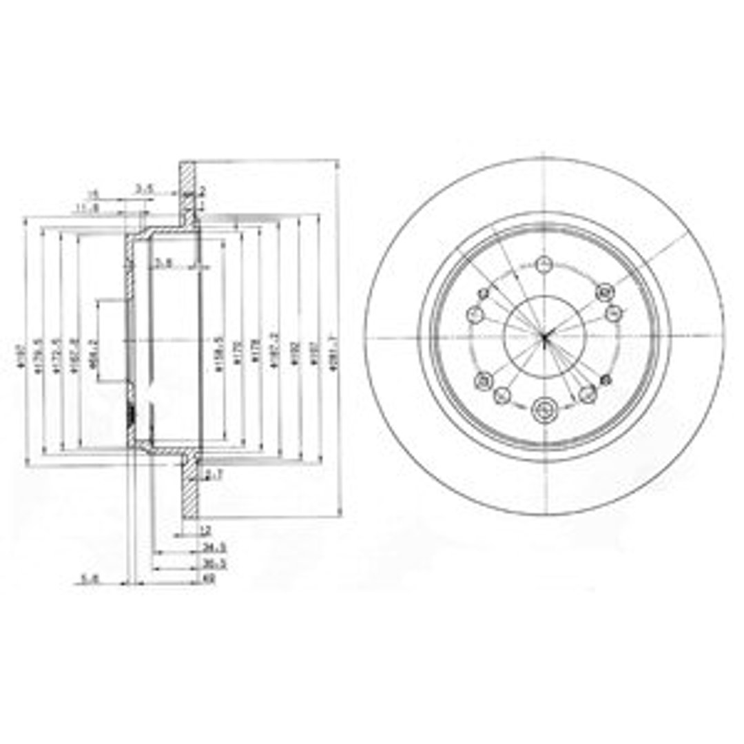 Delphi TARCZA HAMULCOWA HONDA