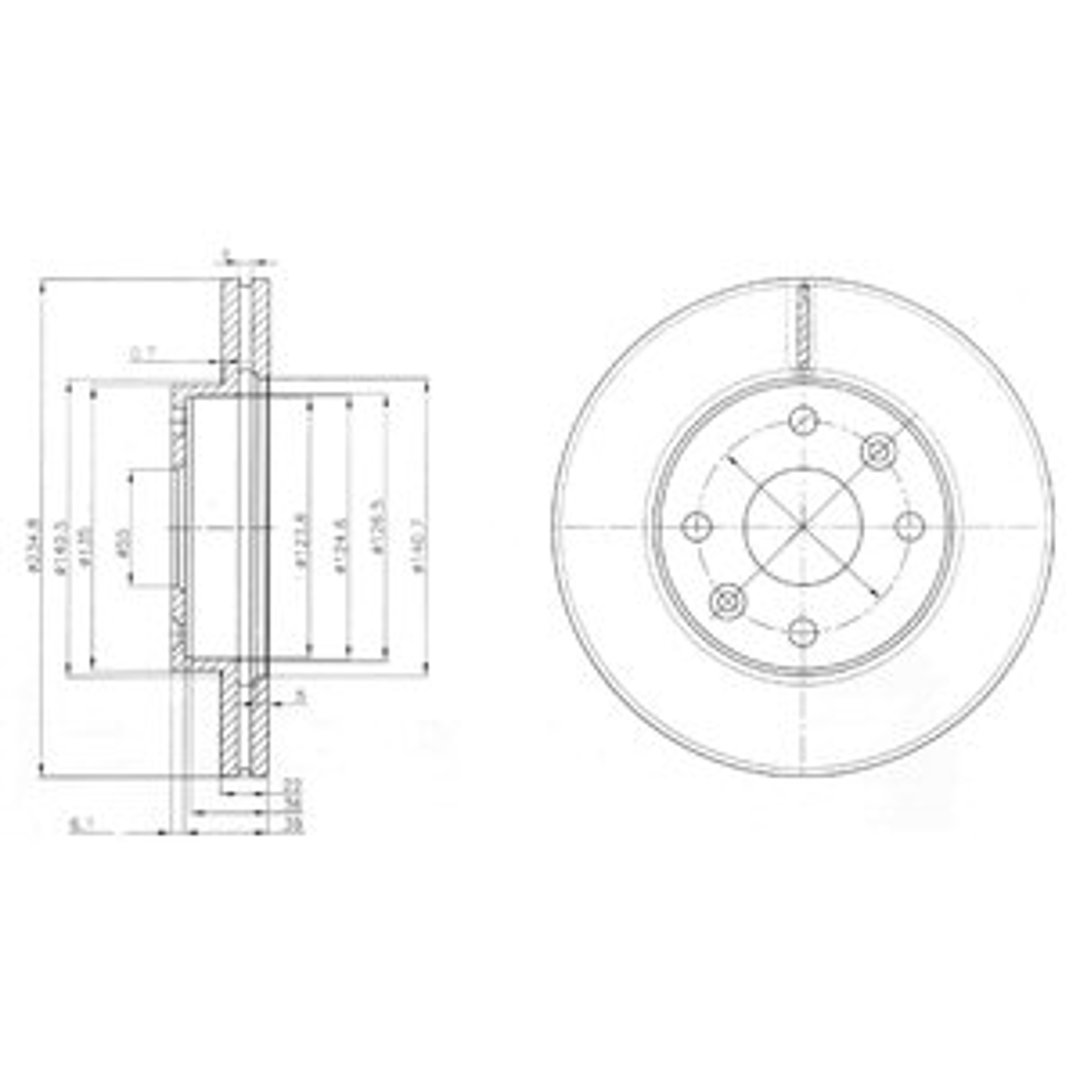 Delphi Tarcza hamulcowa BG3802