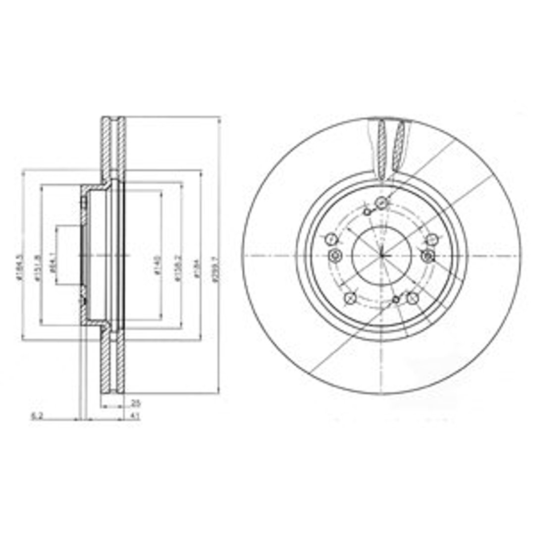 Tarcza hamulcowa DELPHI BG3978