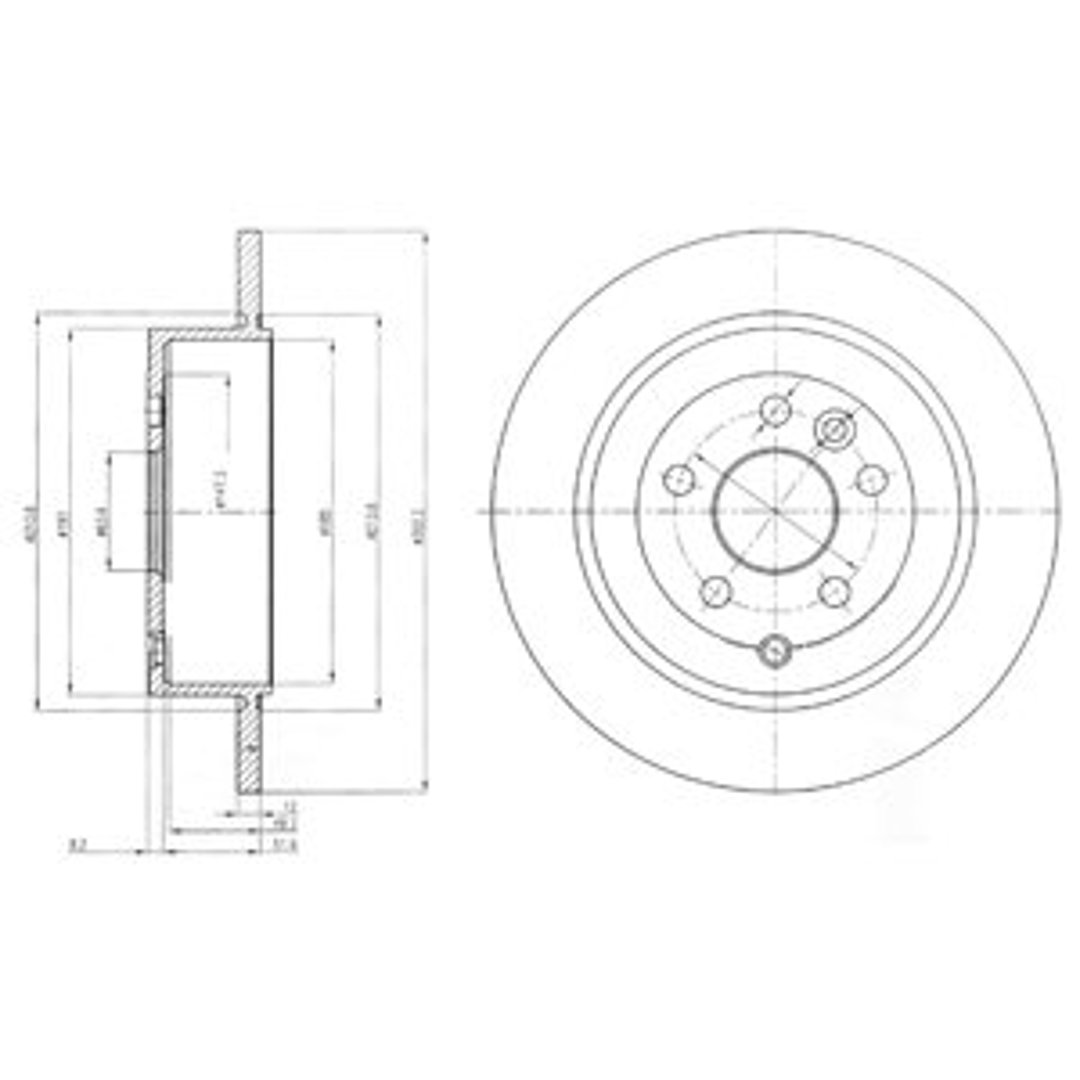 Delphi Tarcza hamulcowa BG4124C