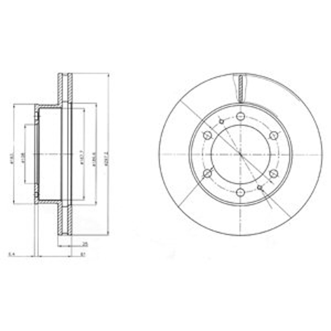 Delphi Tarcza hamulcowa BG4211C BG4211C